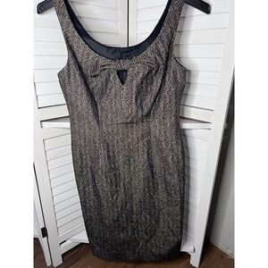 Gorgeous David Meister Metallic‎ Textured Cocktail Evening Dress Size 5 EUC!